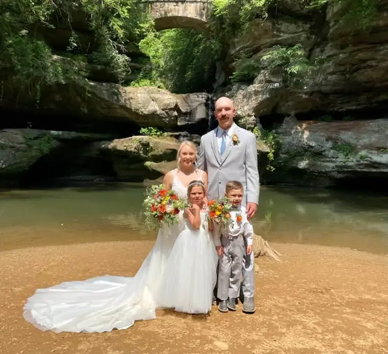 Wedding By The Falls In Hocking Hills